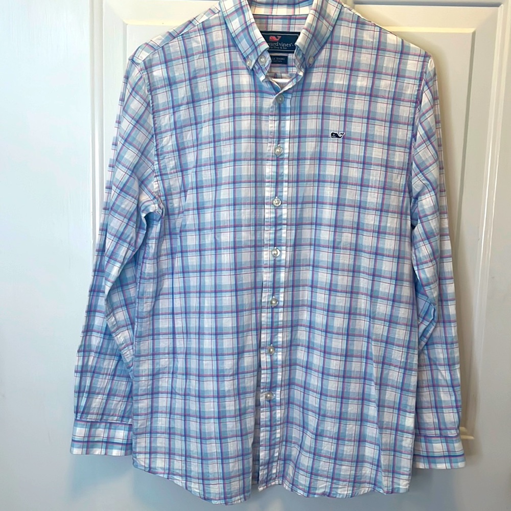 Vineyard Vines Boys Long Sleeve Shirt Size Large